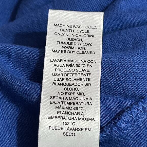 Chicos Top Womens 1 US Small Blue Shirt Embroidered 3/4 Sleeve Causal - Picture 10 of 12